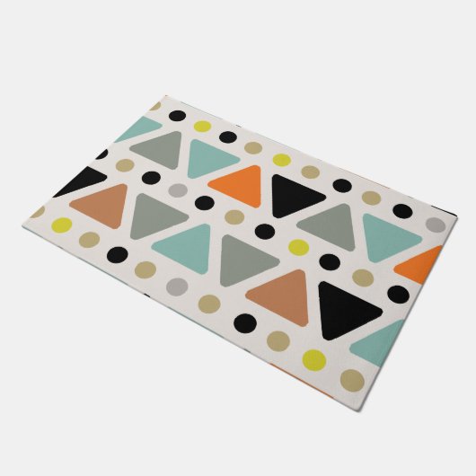 Paillasson Points Triangles modernes du milieu du siècle colo (Incliné)