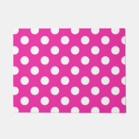 Pois blancs sur fuchsia