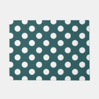 Pois blancs sur turquoise