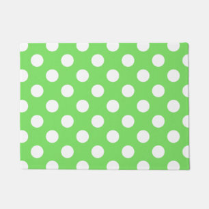 Paillasson Pois blancs sur vert pomme