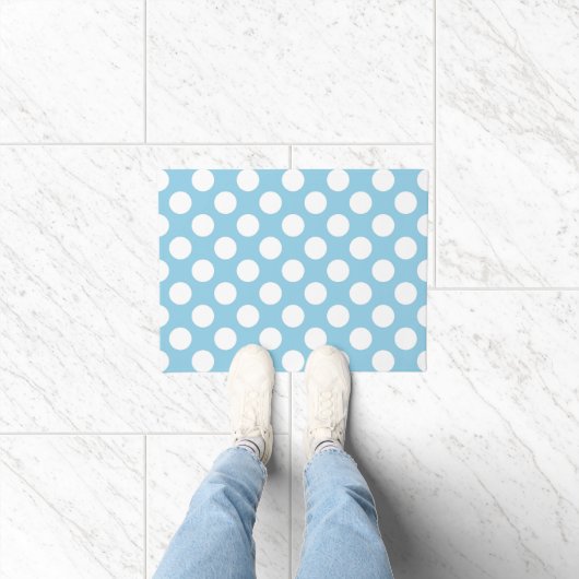Paillasson Pois Bleus, Motif Pointe Polka, Points, Pointe (Intérieur)