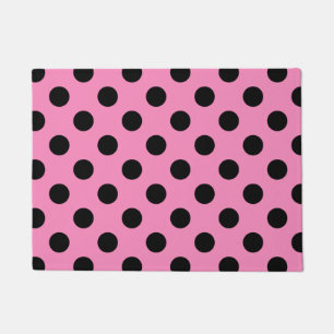 Paillasson Pois noirs en rose