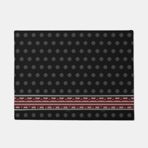 Paillasson Pois noirs et gris