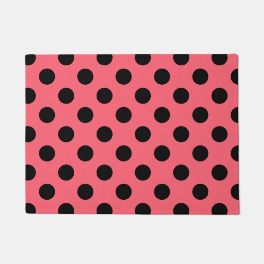 Paillasson Pois noirs sur corail (Devant)