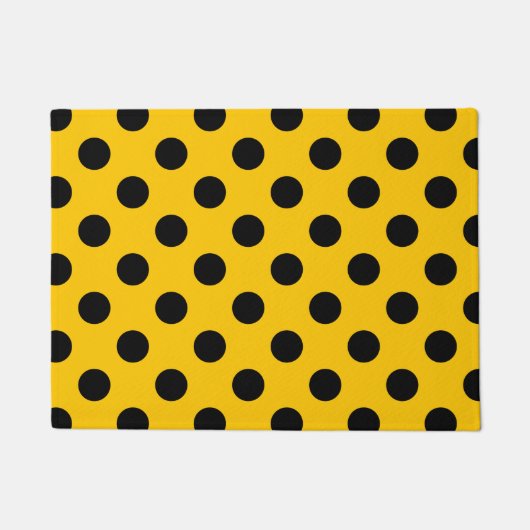 Paillasson Pois noirs sur jaune (Devant)