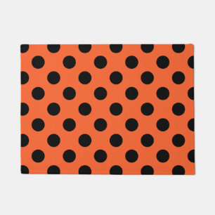 Paillasson Pois noirs sur orange