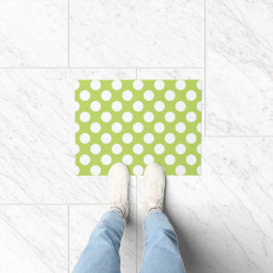 Paillasson Pois verts, Motif à points Polka, points, pointill