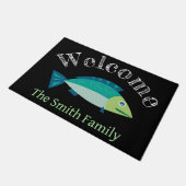 Paillasson Poisson de porte personnalisée (Incliné)