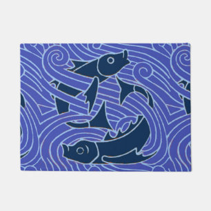 Paillasson Poisson Gras Baignade Océan Bleu Pêche