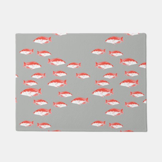 Paillasson Poisson rouge et gris (Devant)