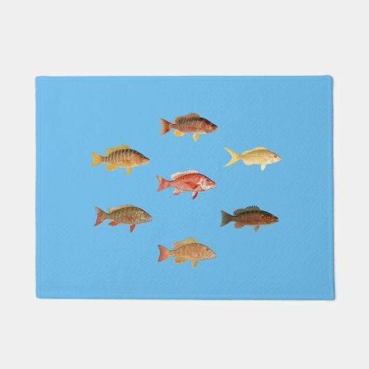 Paillasson Poisson Snapper coloré (Devant)