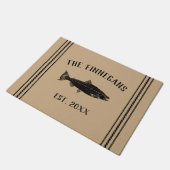 Paillasson Poisson Tan Rustique Personnalisé (Incliné)