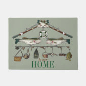 Paillasson Poissons bienvenus de basse de canne à pêche (Devant)