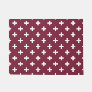 Paillasson Polka blanche croise sur mûrier