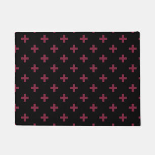 Paillasson Polka de mûre croise sur le noir