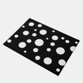 Paillasson Polka noir et blanc pointu de mat extérieur (Incliné)