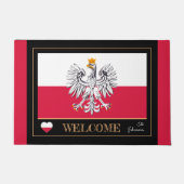 Paillasson Pologne & Aigle, Polonais Flag house mats /Bienven (Devant)