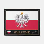 Paillasson Pologne & Aigle, Polonais Flag house mats /Bienven (Devant)