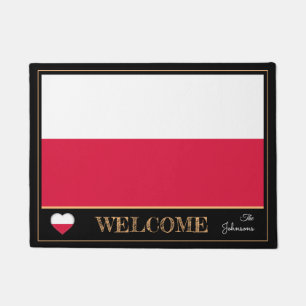 Paillasson Pologne & Pologne Drapeau de la maison / sport Bie