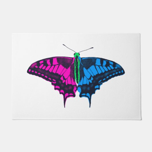 Paillasson Polysexual Pride Flag Swallowtail Butterfly (Devant)