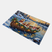 Paillasson Pomeranian Christmas Boat Holiday (Incliné)