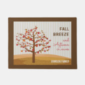 Paillasson Pommier rouge rustique d'or automne (Devant)