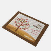 Paillasson Pommier rouge rustique d'or automne (Incliné)