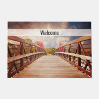 Pont rustique en bois dans le pays Bienvenue