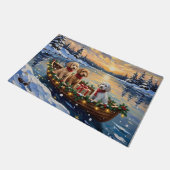 Paillasson Poodle Christmas Boat Holiday (Incliné)