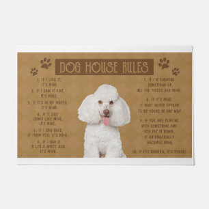 Paillasson Poodle Dog House Rules, If It Brock, It's Your