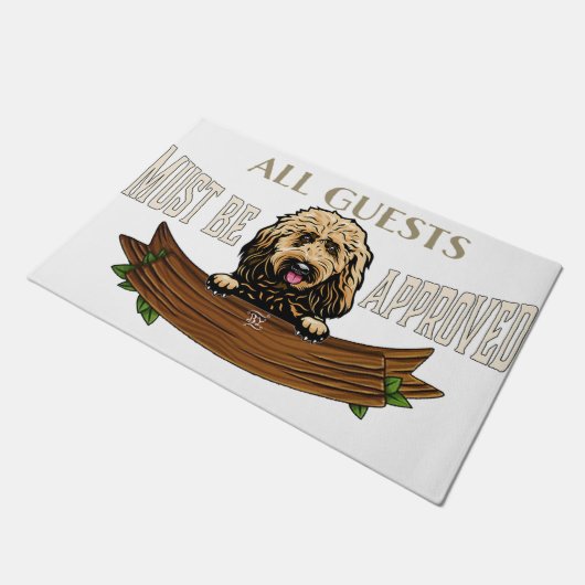 Paillasson Poodle Rug, Poodle Mat, Lovely Poodle Doormat (Incliné)