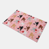 Paillasson Poodle Valentine Pattern (Incliné)