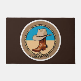 Paillasson Pormat Cowboy Boot et Casquette
