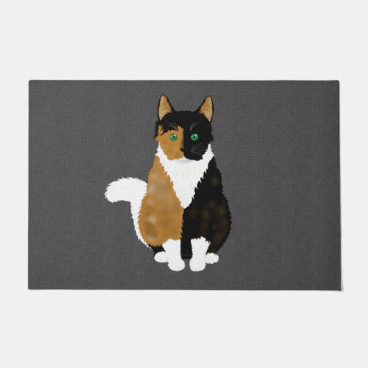 Paillasson Pormat de chat de Calico (Devant)