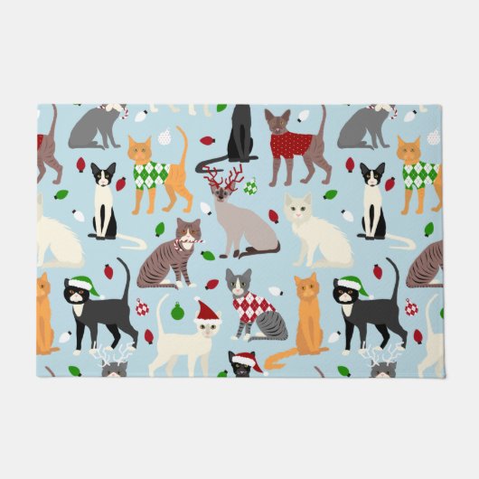 Paillasson Pormat de chats de Noël (Devant)