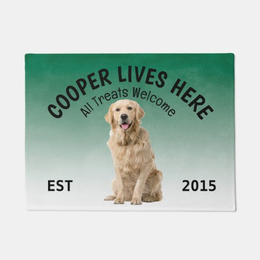 Paillasson Port Amoureux des chiens personnalisé Labrador Ret (Devant)