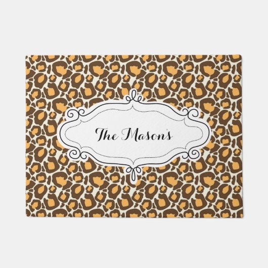 Paillasson Port d'accueil {Empreinte de léopard} (Devant)