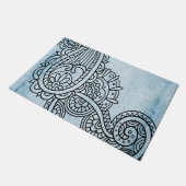 Paillasson Port Motif Mehndi Bleu (Incliné)