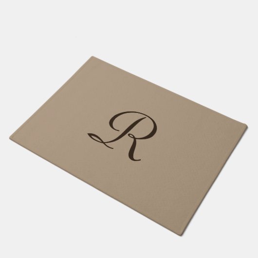 Paillasson Porte à mât de teinture bronzée et Brown monogramm (Incliné)