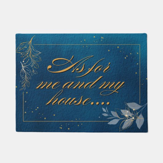 Paillasson Porte Bleue Matt Avec Écriture (Devant)