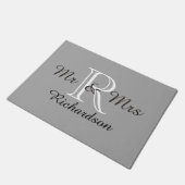 Paillasson PORTE CHIC MAT_ " M. et Mme" _NAME/MONOGRAM (Incliné)