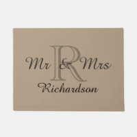 PORTE CHIC MAT_ " M. et Mme" _NAME/MONOGRAM