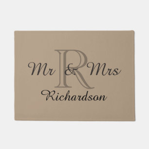 Paillasson PORTE CHIC MAT_ " M. et Mme" _NAME/MONOGRAM