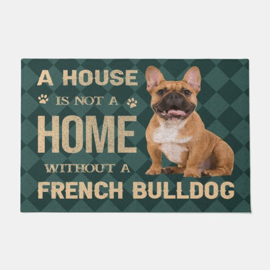 Paillasson Porte-chien français, Décor-cadeau pour chien-taur (Devant)