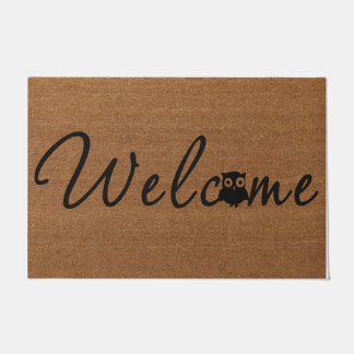 Paillasson Porte-chouette de bienvenue simple, mignonne cadea