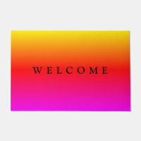 Porte colorée Couleurs arc-en-ciel Bienvenue
