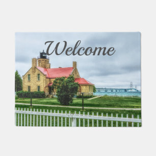 Paillasson Porte d'accueil de la lumière et du pont Mackinac