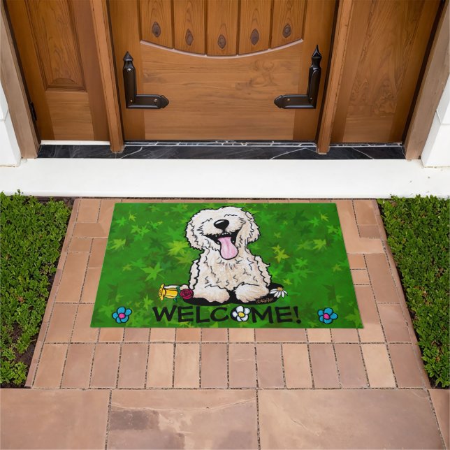 Paillasson Porte d'aide de jardin Goldendoodle (De plein air)