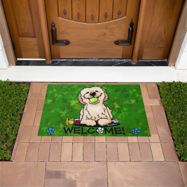 Paillasson Porte d'aide de jardin Goldendoodle (De plein air)