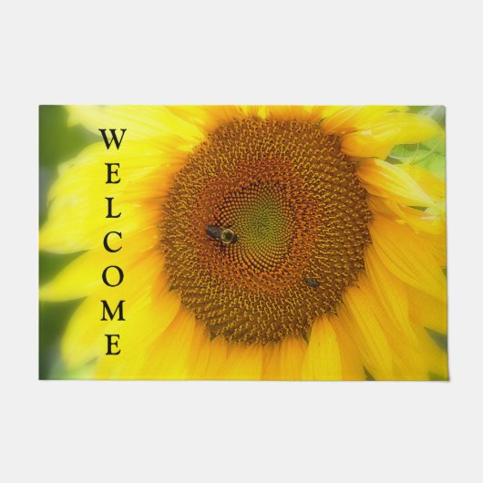 Paillasson Porte de bienvenue de tournesol (Devant)